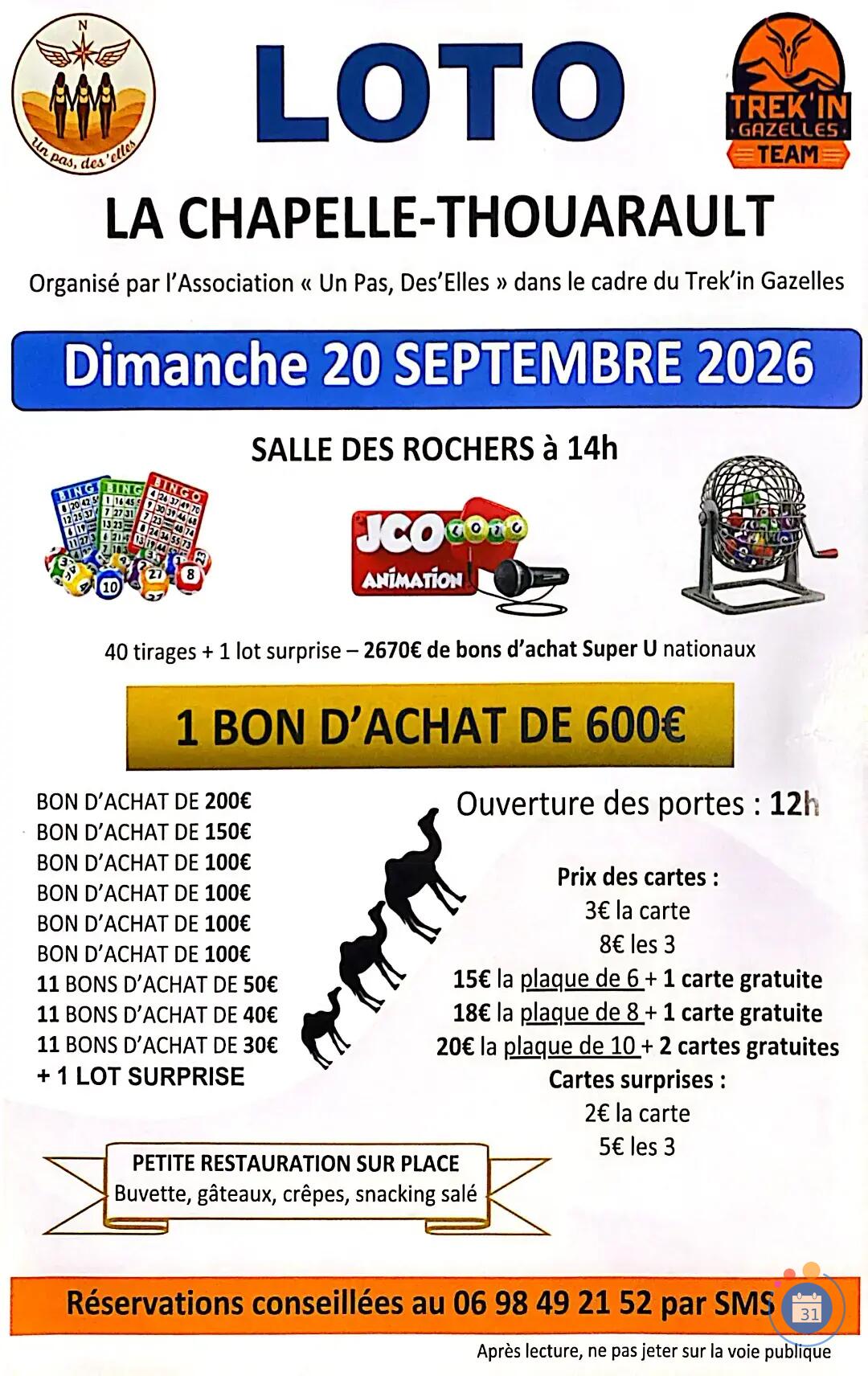 Image Super loto association Un Pas Des' Elles avec JCO (photo 1)