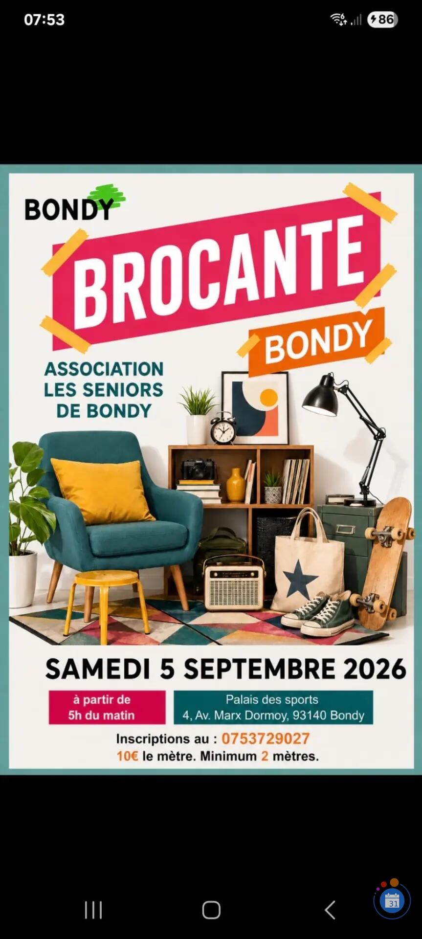 Image BROCANTE - Association Les Seniors de Bondy (photo 1)