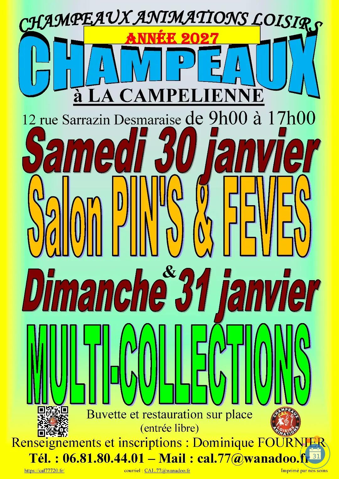 Image Salon Multicollections du 31 janvier 2027 à CHAMPEAUX (77) (photo 1)