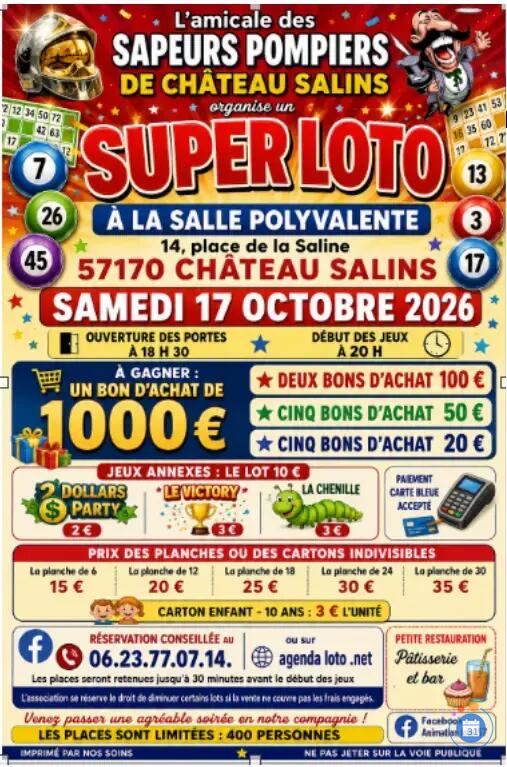 Image Loto des sapeurs pompiers de chateau salins (photo 1)
