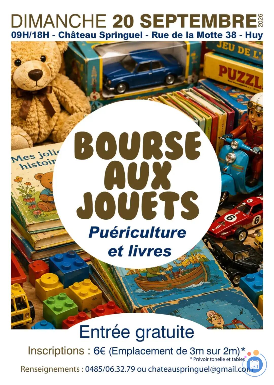 Image Bourse aux jouets, puériculture & livres au Château Springuel (photo 1)