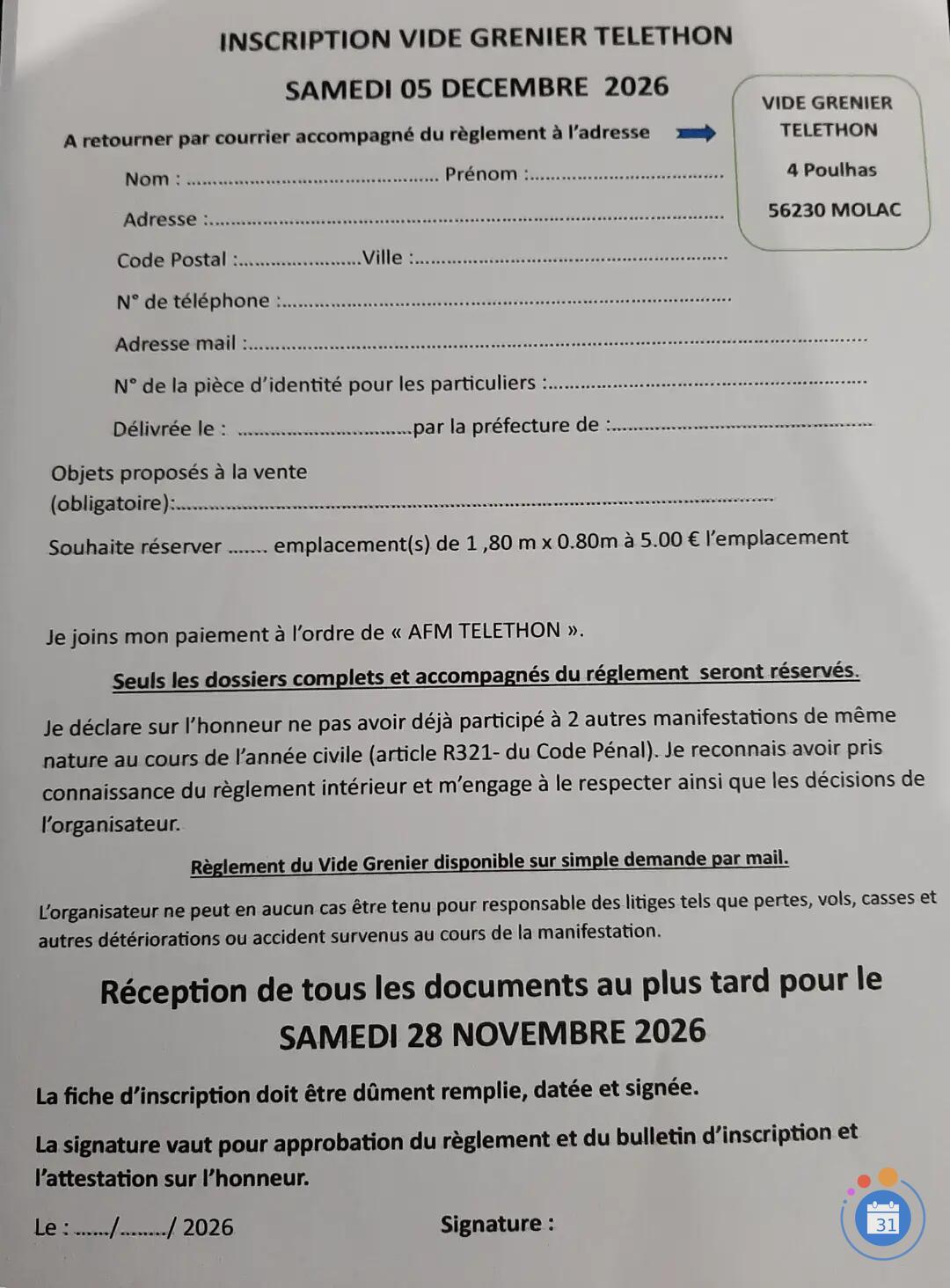 Image VIDE GRENIER TELETHON (photo 2)