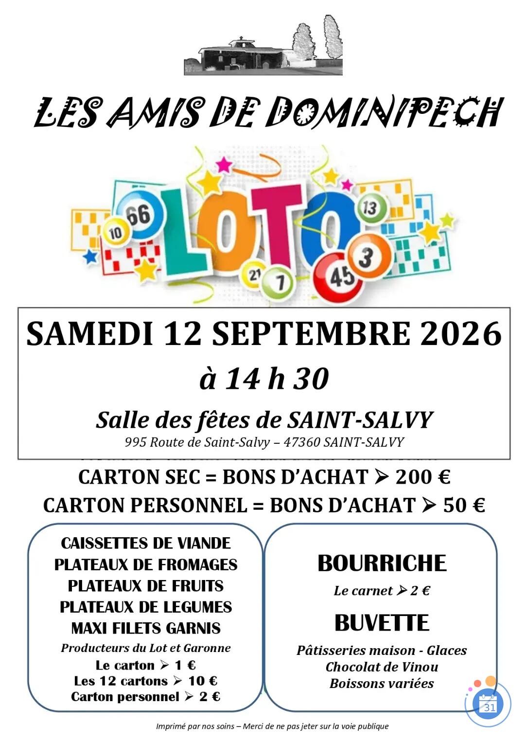 Image LOTO D'AUTOMNE (photo 1)
