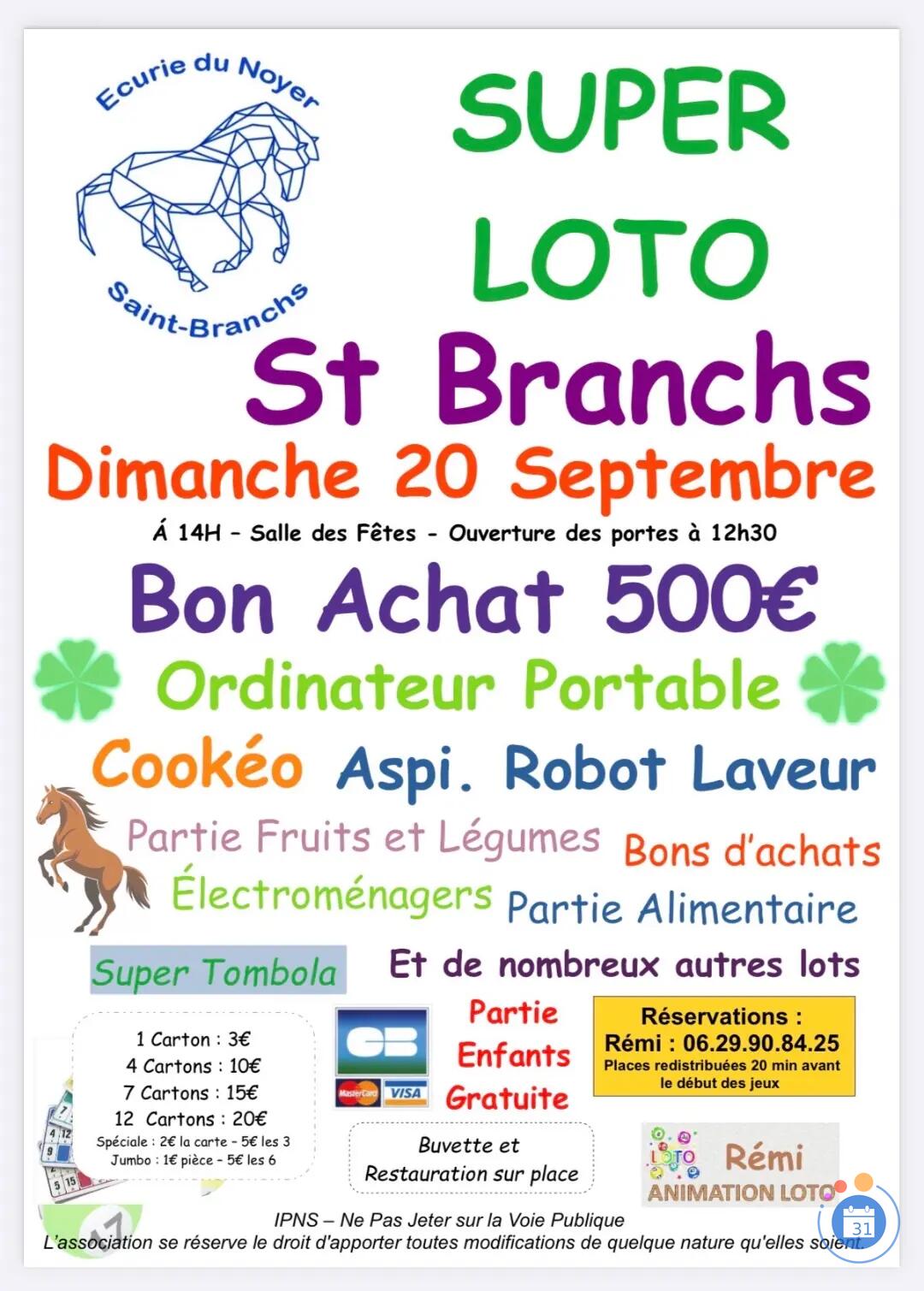 Image Super Loto de l’Ecurie du Noyer animé par Rémi (photo 1)