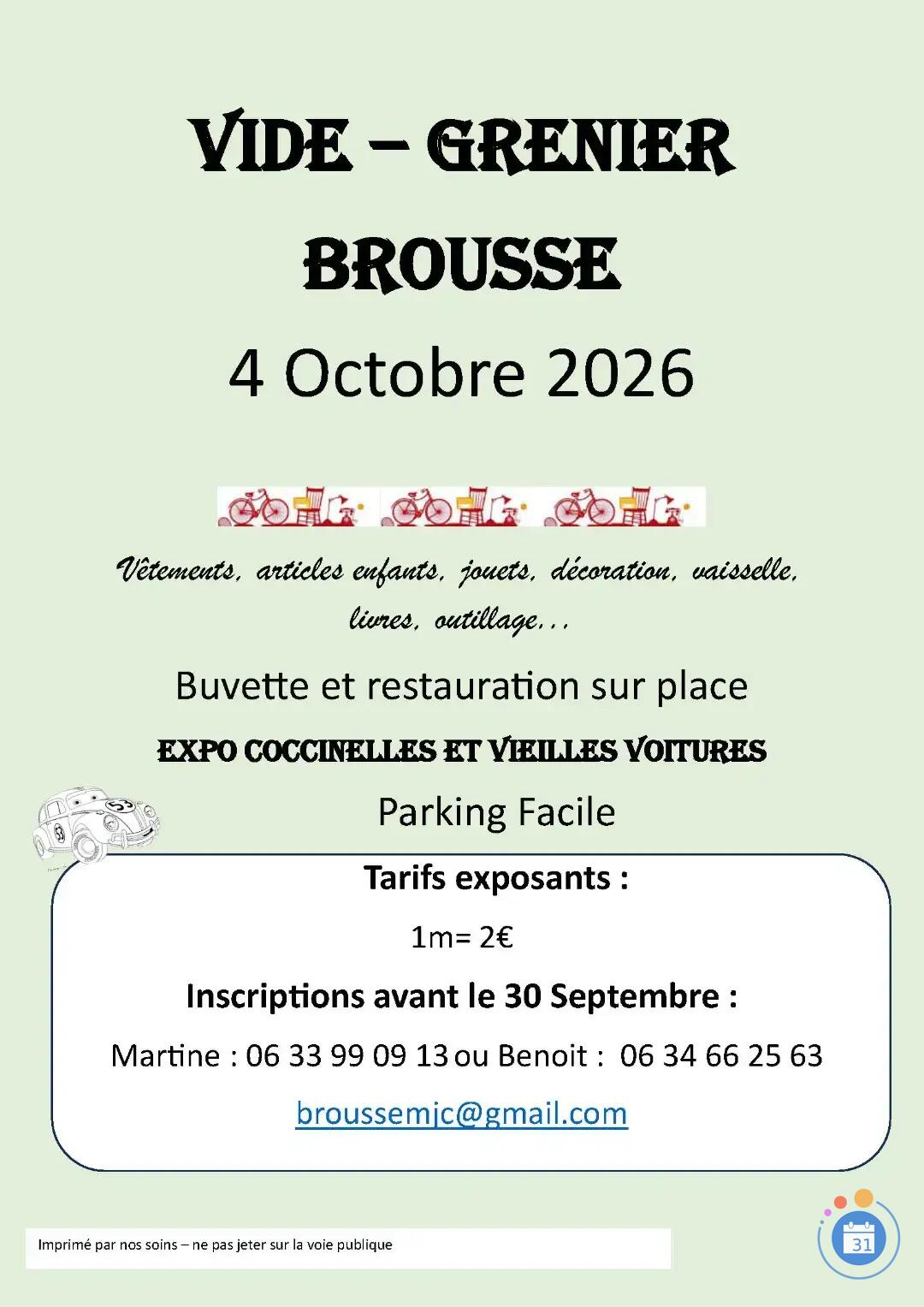 Image Vide grenier de Brousse et exposition vieilles voitures (photo 1)