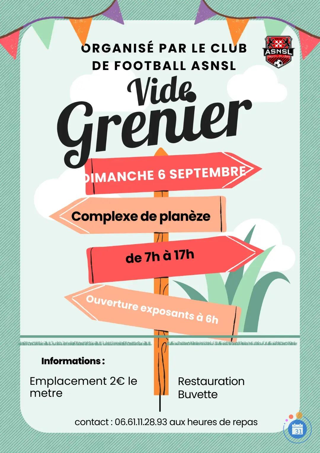 Image Vide grenier organisé par le club de football (photo 1)