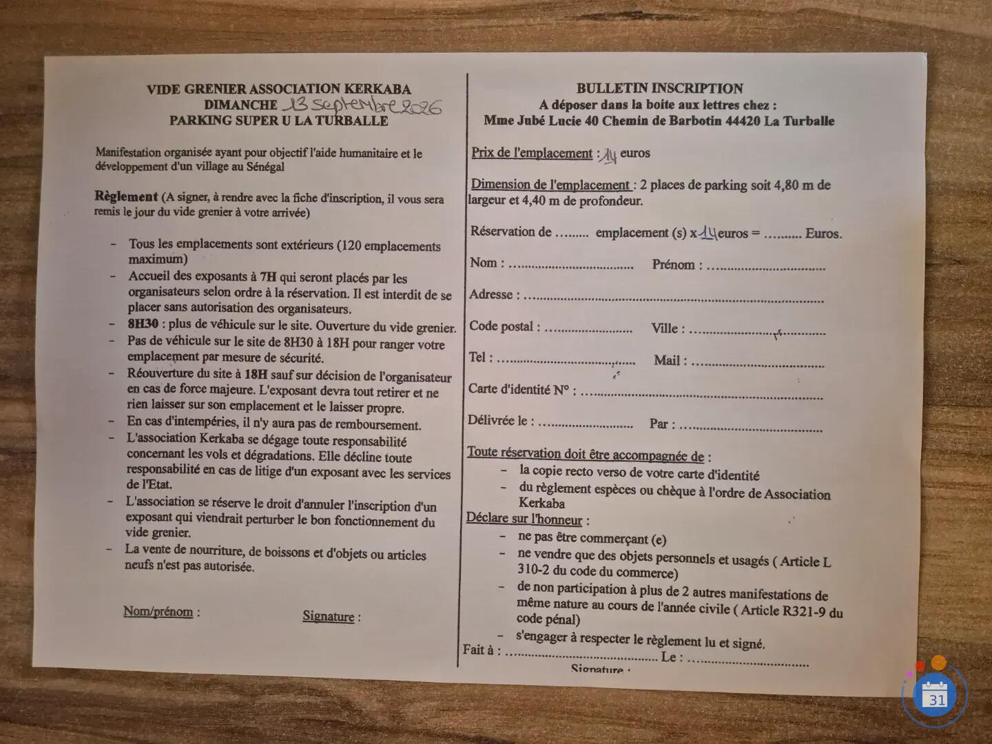 Image Vide Grenier association Kerkaba (photo 2)