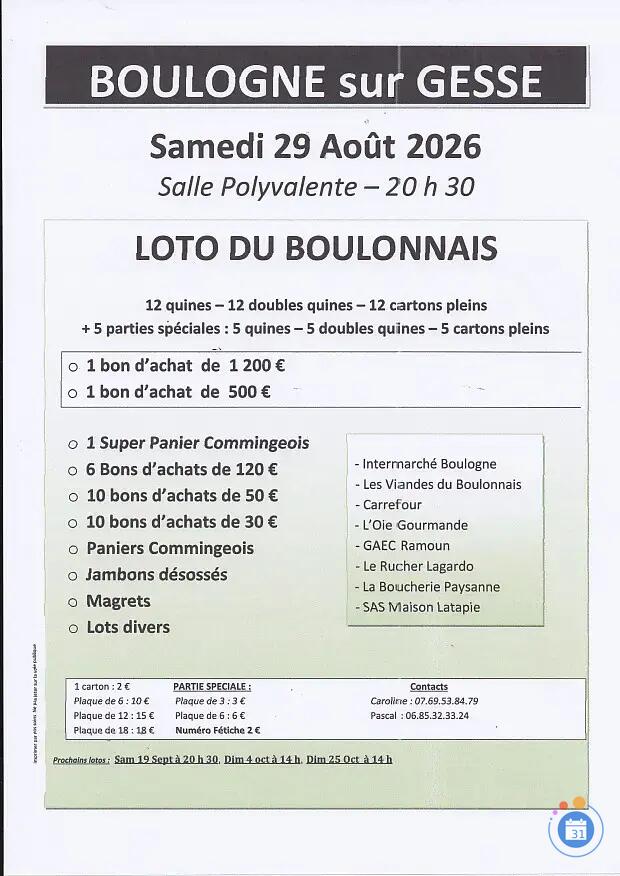Image LOTO du BOULONNAIS (Entente Boulogne Peguilhan) (photo 1)