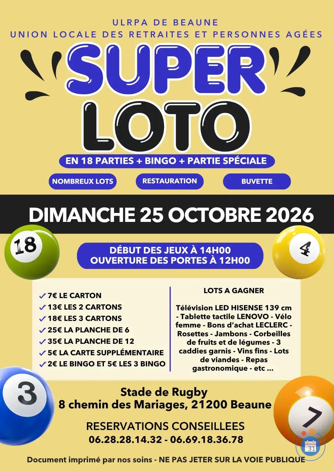 Image SUPER LOTO ULRPA (photo 1)