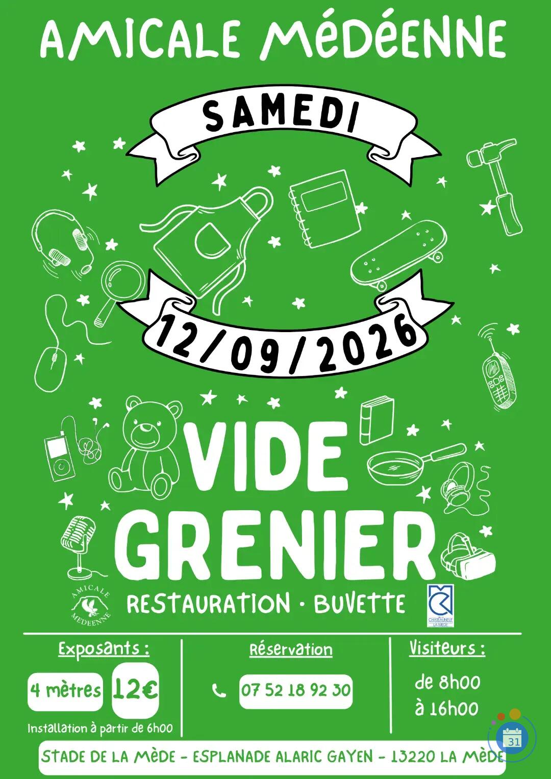 Image VIDE GRENIER DE L'AMICALE MEDEENNE (photo 1)