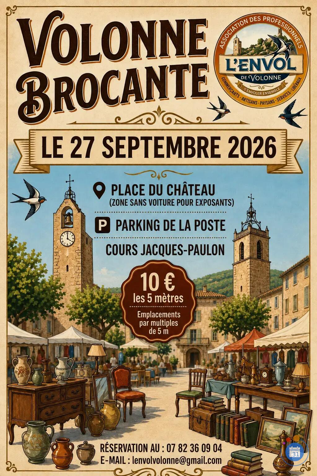 Image Volonne brocante 27 septembre 2026 (photo 1)