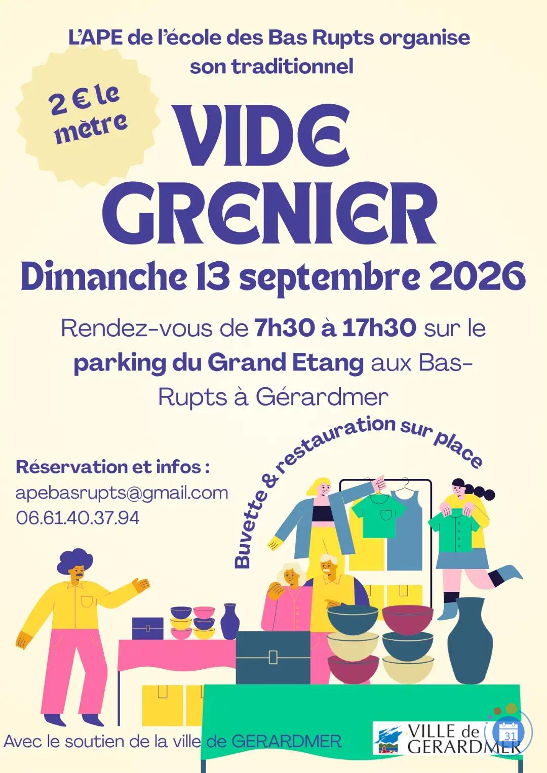 Image Vide grenier APE école des Bas Rupts (photo 1)