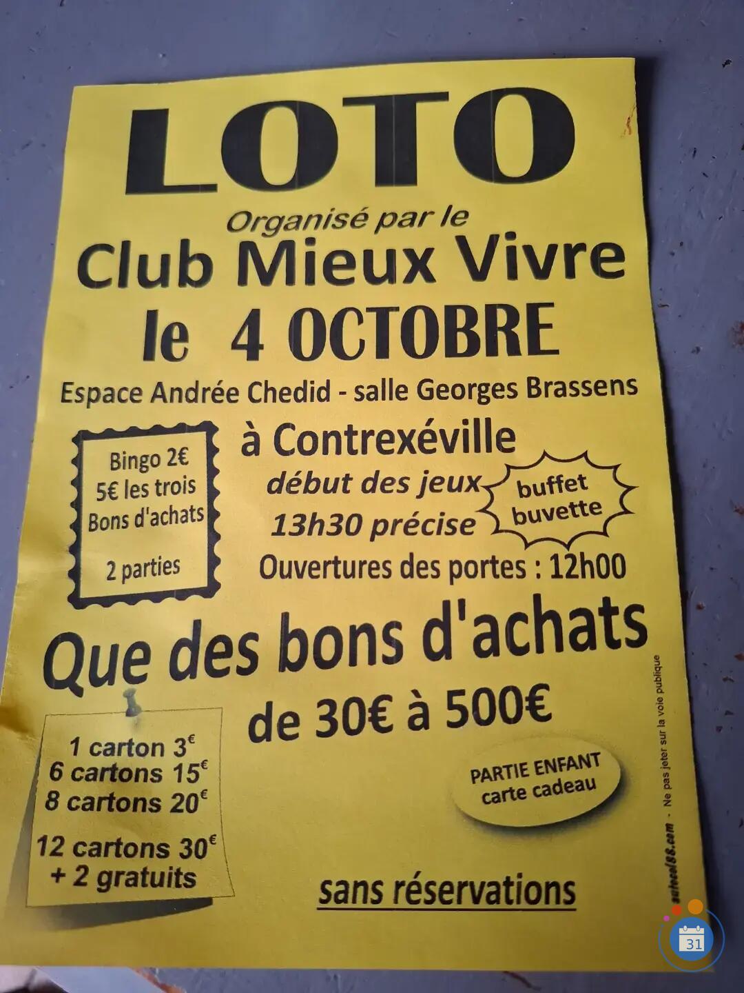 Image Loto du Club Mieux Vivre (photo 1)