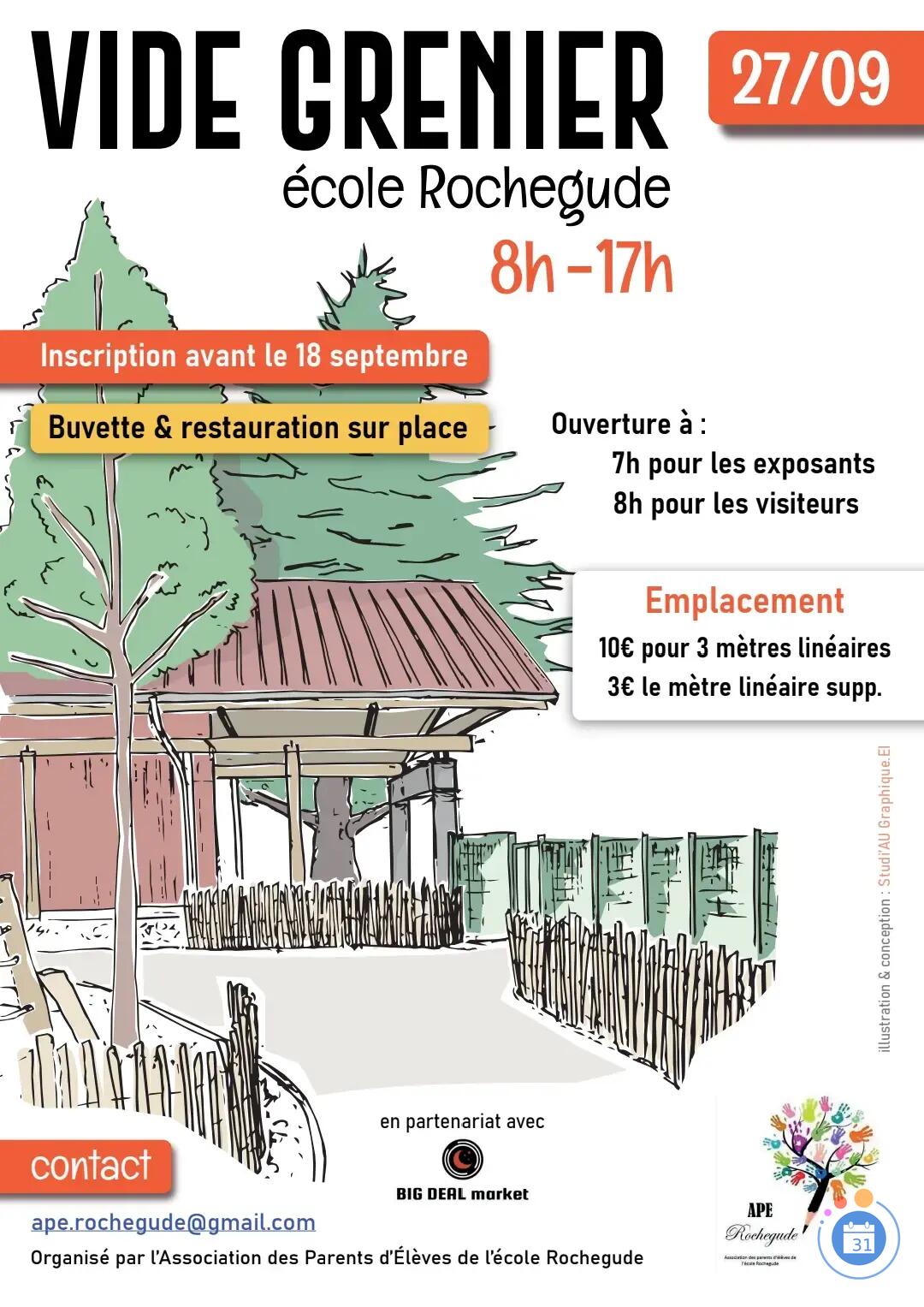Image Vide grenier de l'APE de l'école Rochegude (photo 1)