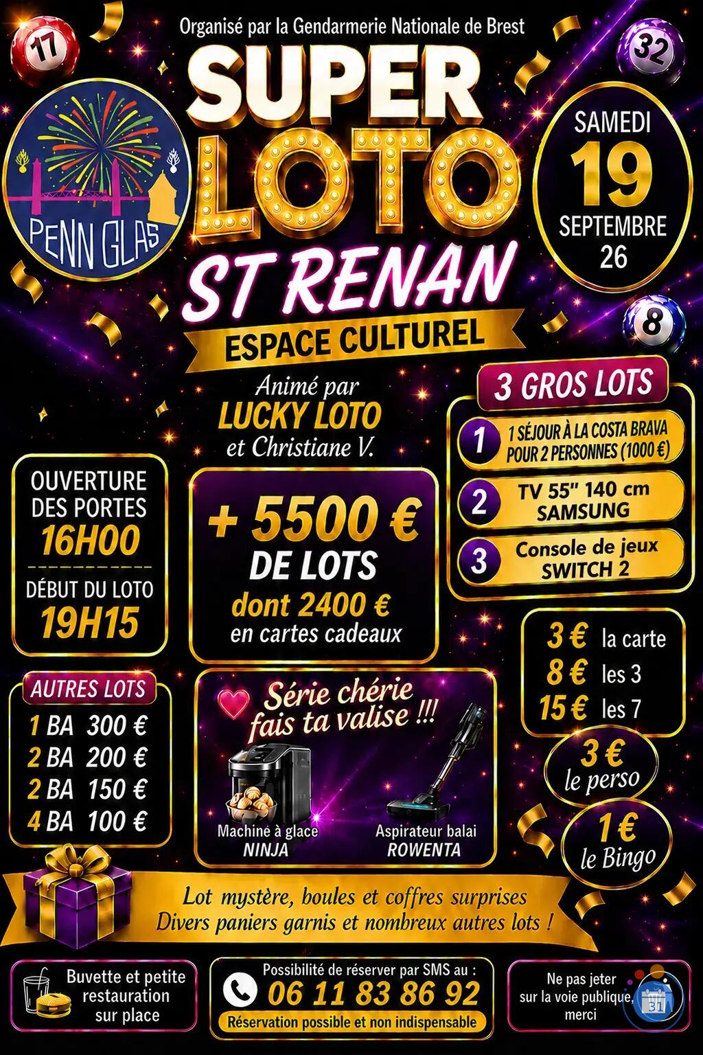 Image Super loto de la gendarmerie de Brest Par Lucky Loto et Christiane (photo 1)