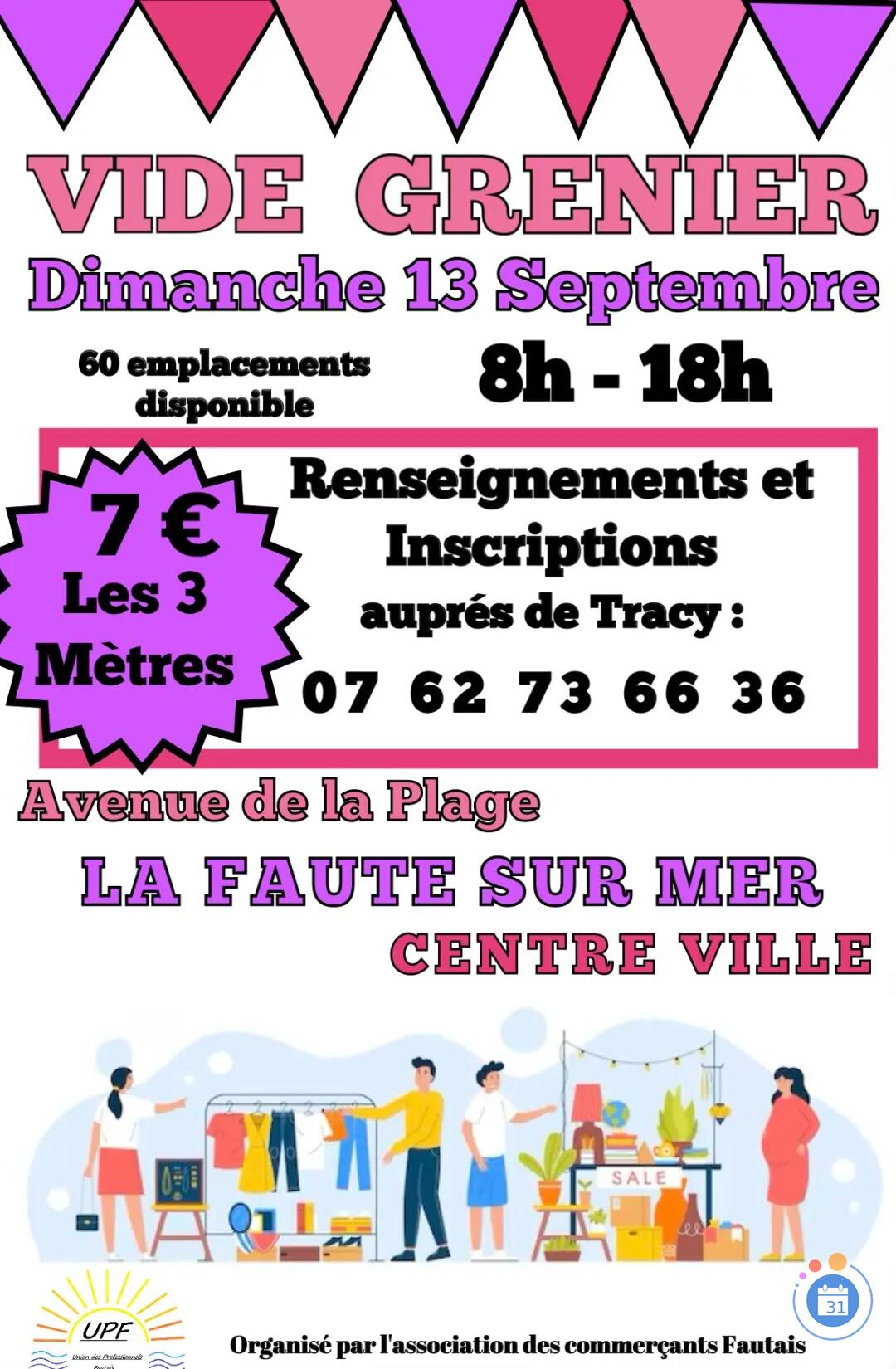 Image VIDE GRENIER LA FAUTE SUR MER (photo 1)