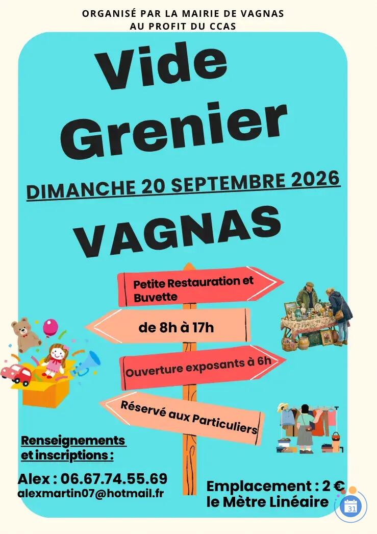 Image VIDE-GRENIER VAGNAS (photo 1)