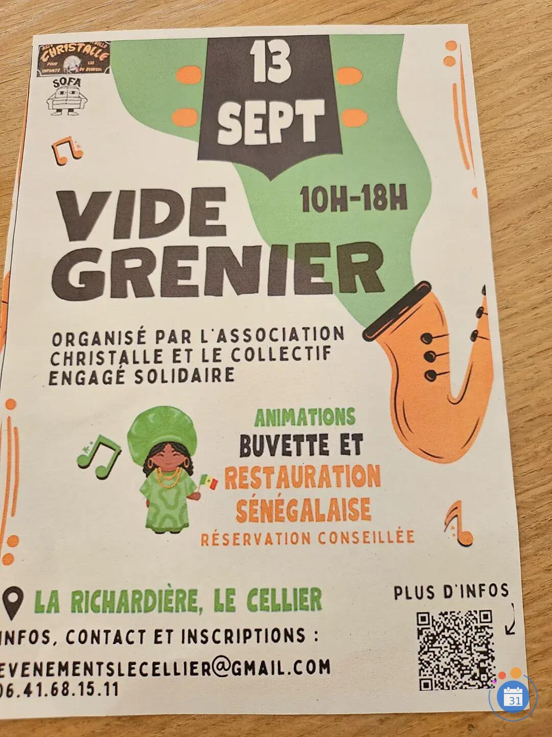 Image Vide grenier le cellier 13 septembre 2026 (photo 1)