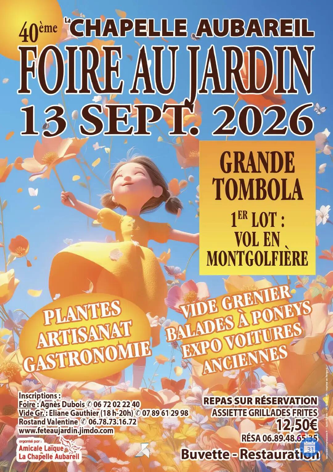 Image VIDE GRENIER / 40 ème FOIRE au JARDIN / MARCHÉ d'ARTISTES (photo 1)