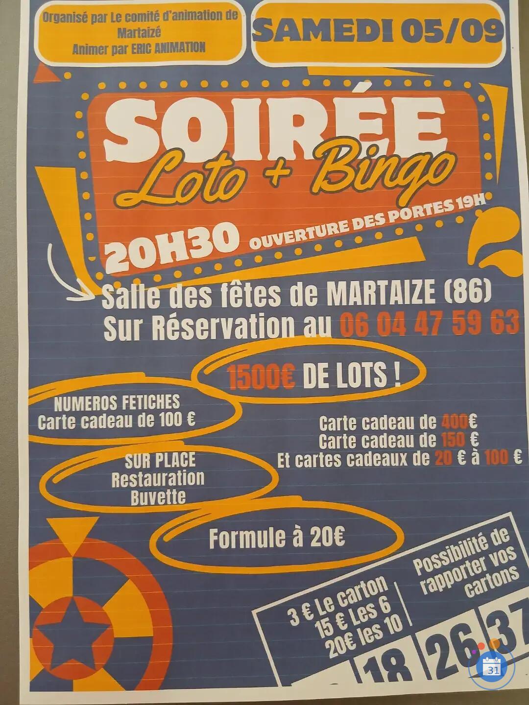 Image LOTO DU COMITE D'ANIMATION DE MARTAIZE (photo 1)