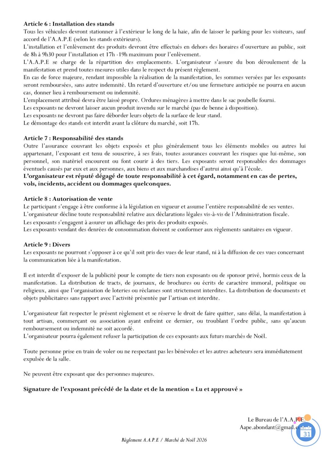 Image Marché de Noël 2026 de l'AAPE (photo 4)