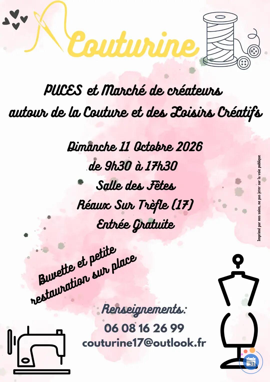 Image Puces et Marché de Créateurs autour de la Couture et des Loisirs Créatifs (photo 1)