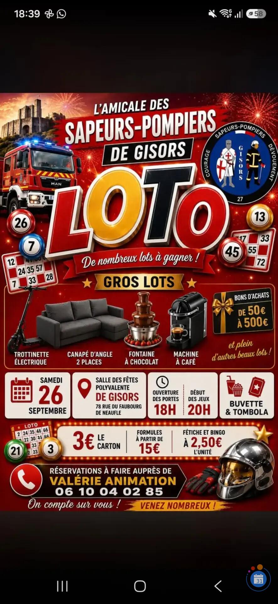 Image Loto des sapeurs-pompiers de Gisors (photo 1)