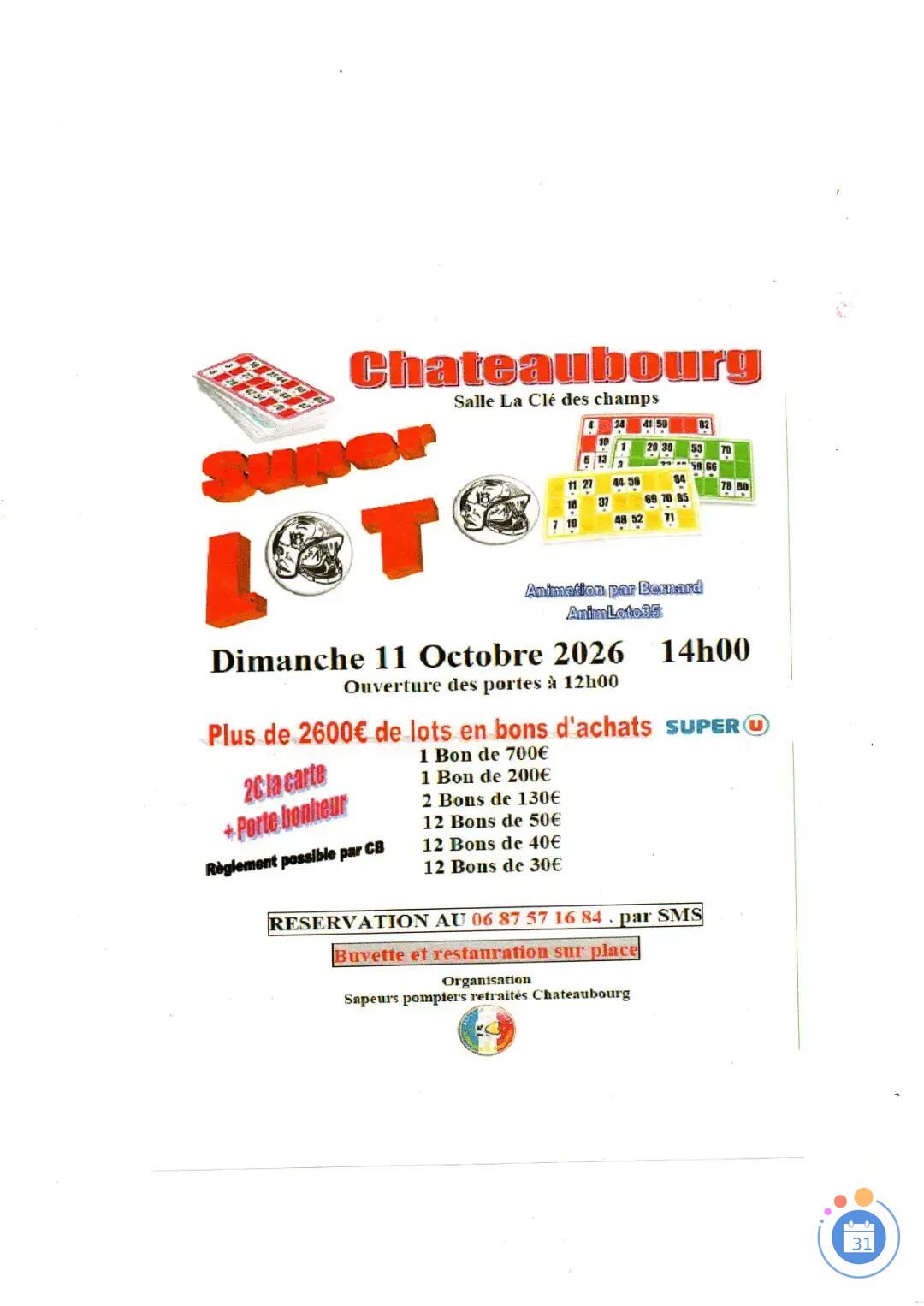 Image Super loto Animé par Animloto35 Bernard (photo 1)