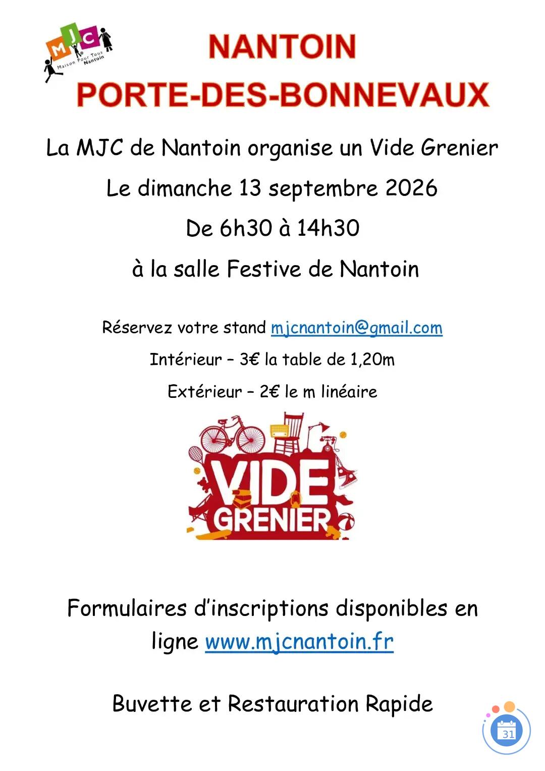 Image Vide Grenier MJC Nantoin (photo 1)
