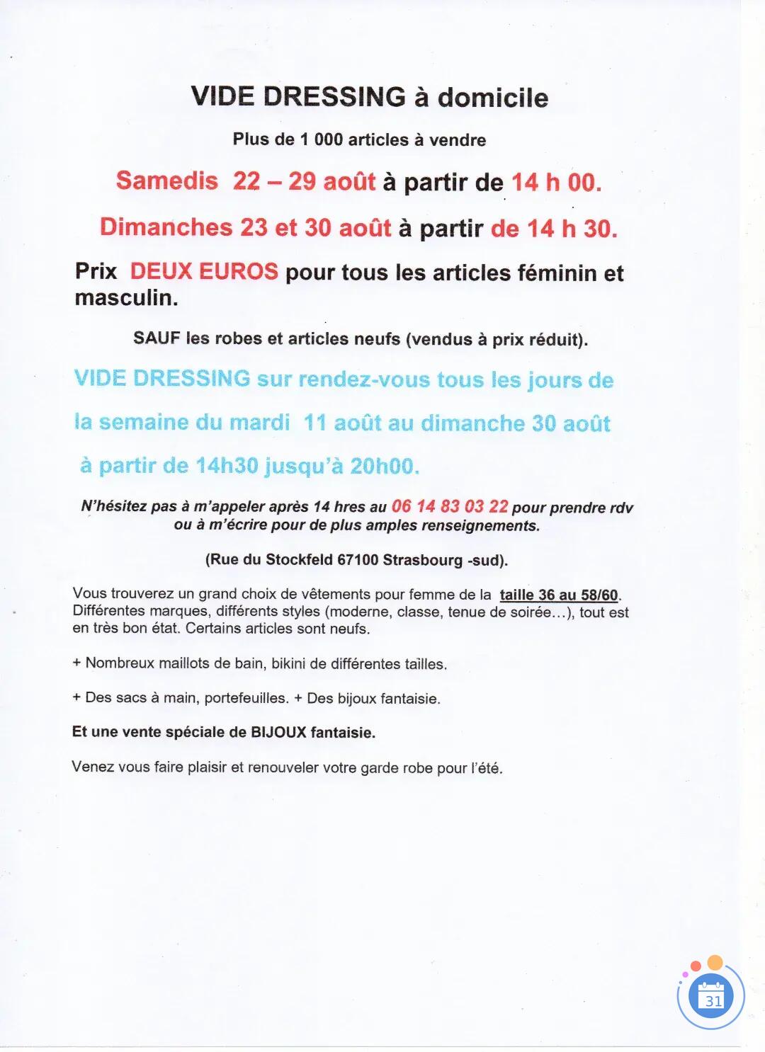 Image VIDE DRESSING A DOMICILE (photo 1)