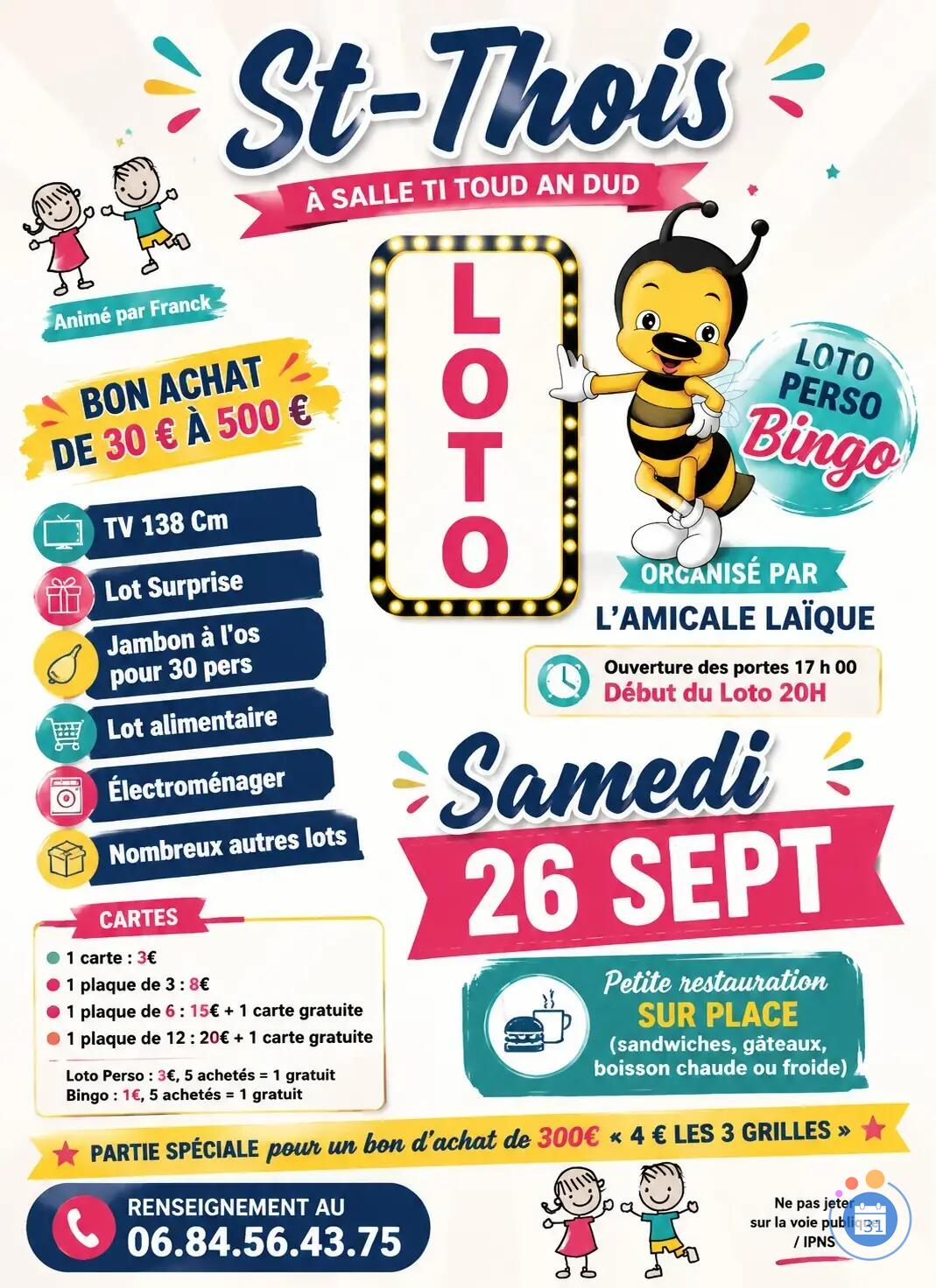 Image Loto de l'Amicale Laïque de Saint Thois (photo 1)