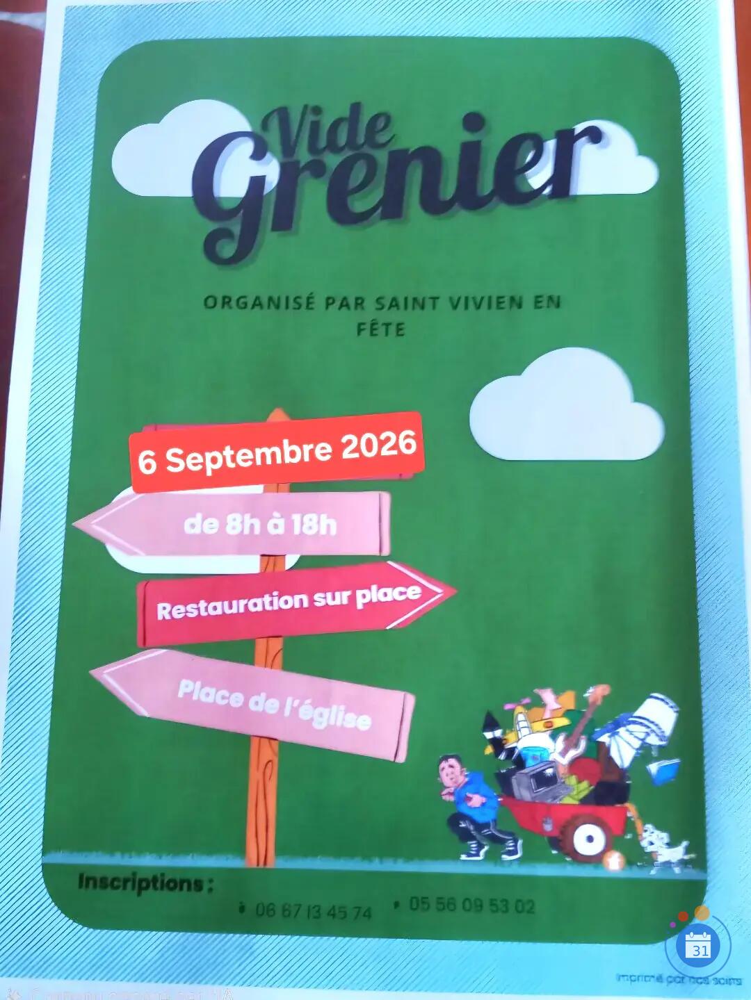 Image vide grenier association Saint Vivien en Fêtes (photo 1)