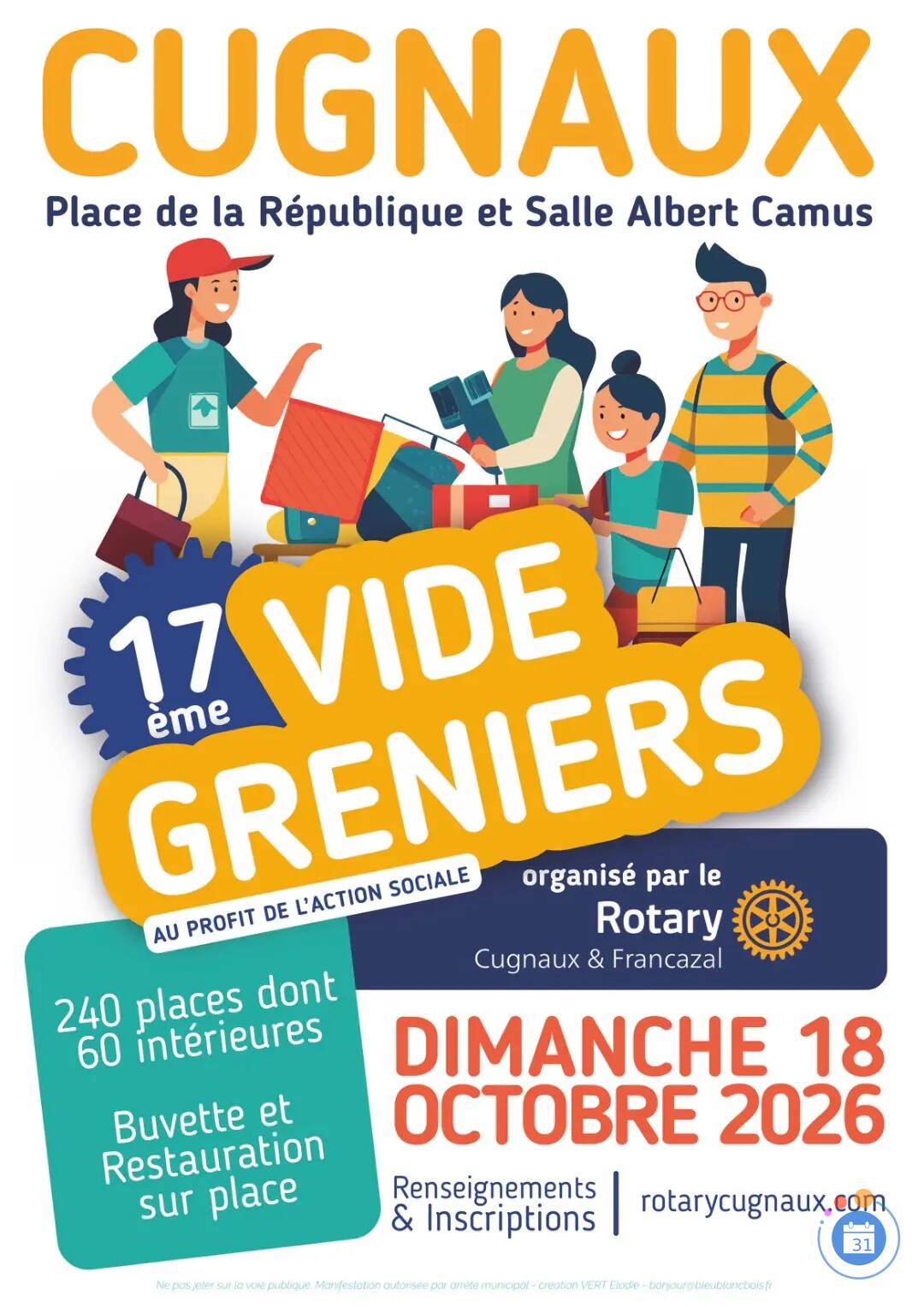 Image 17eme VIDE-GRENIERS DU ROTARY CLUB DE CUGNAUX (photo 1)
