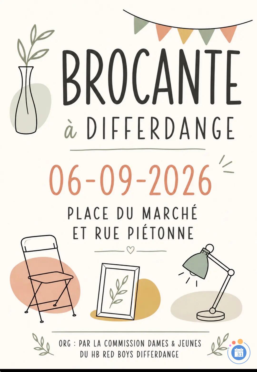 Image Differdange , brocante sur la place du marché et rue piétonne (photo 1)