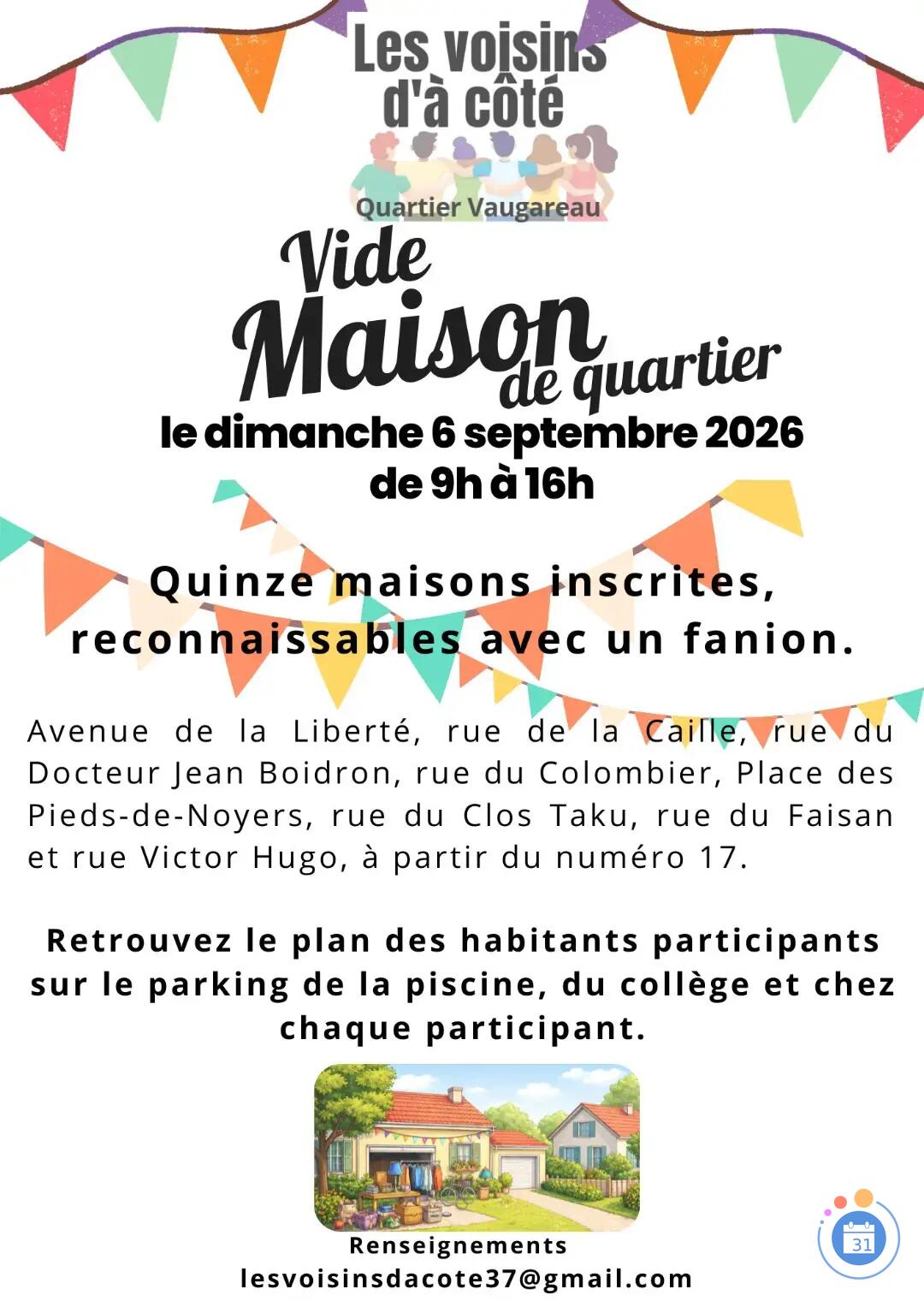 Image 1er vide maison du quartier vaugareau 