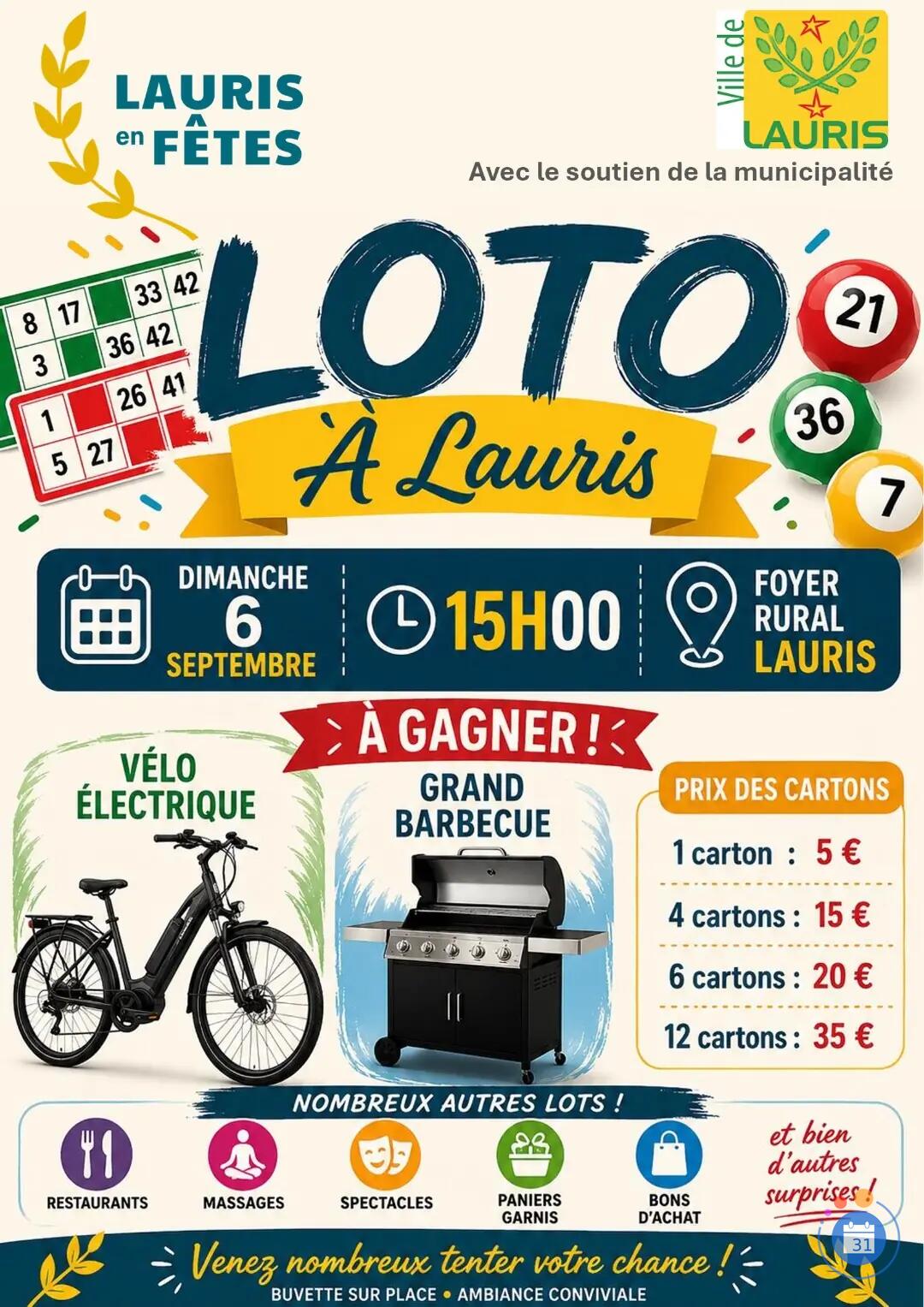 Image Loto Lauris en fêtes (photo 1)