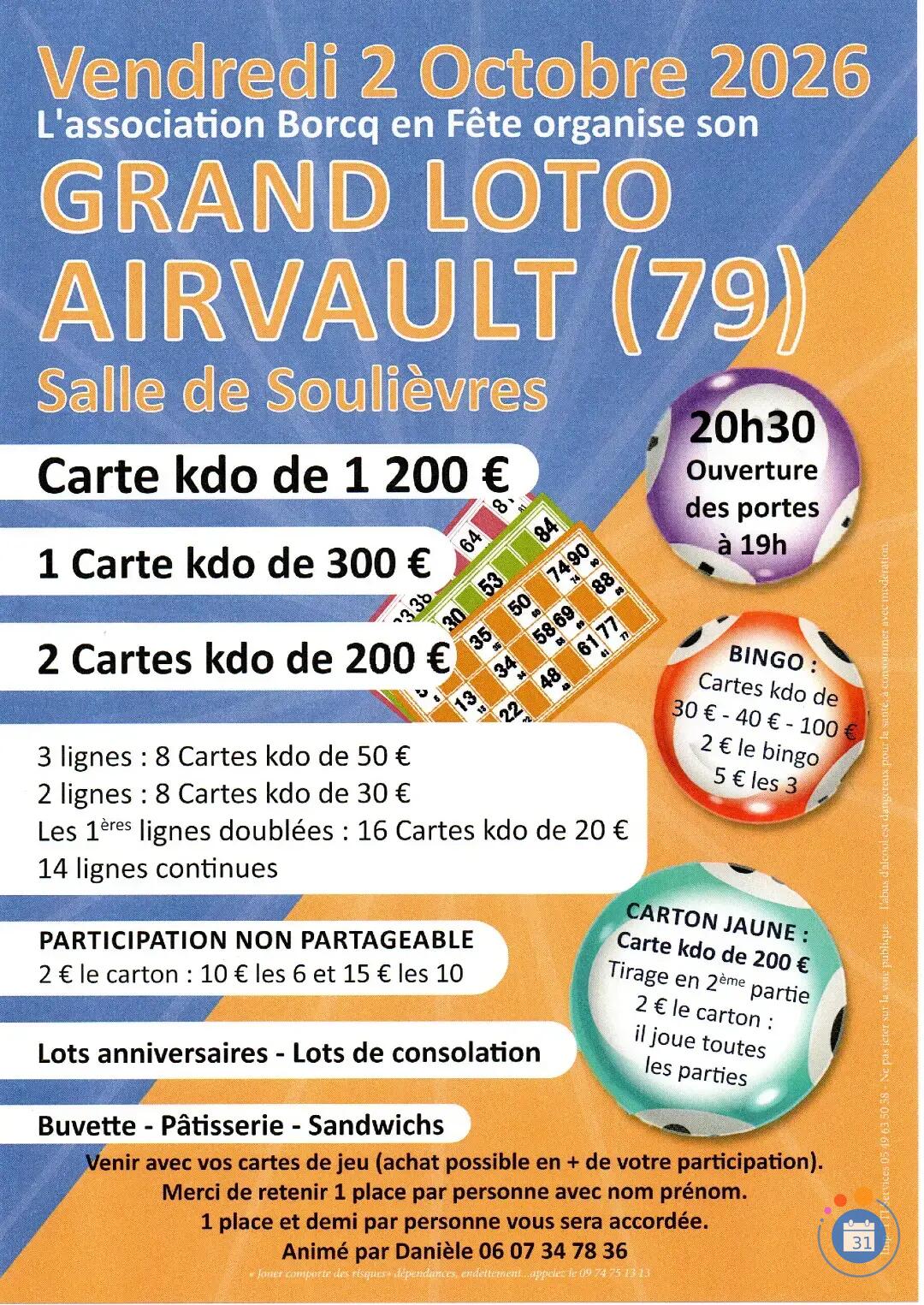 Image Méga Loto Association Borcq en Fêtes (photo 1)