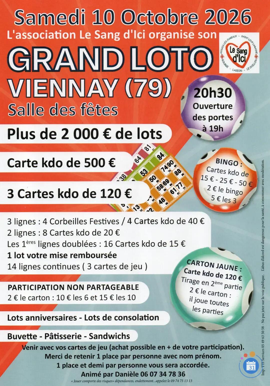 Image Grand loto Le Sang D'Ici (photo 1)
