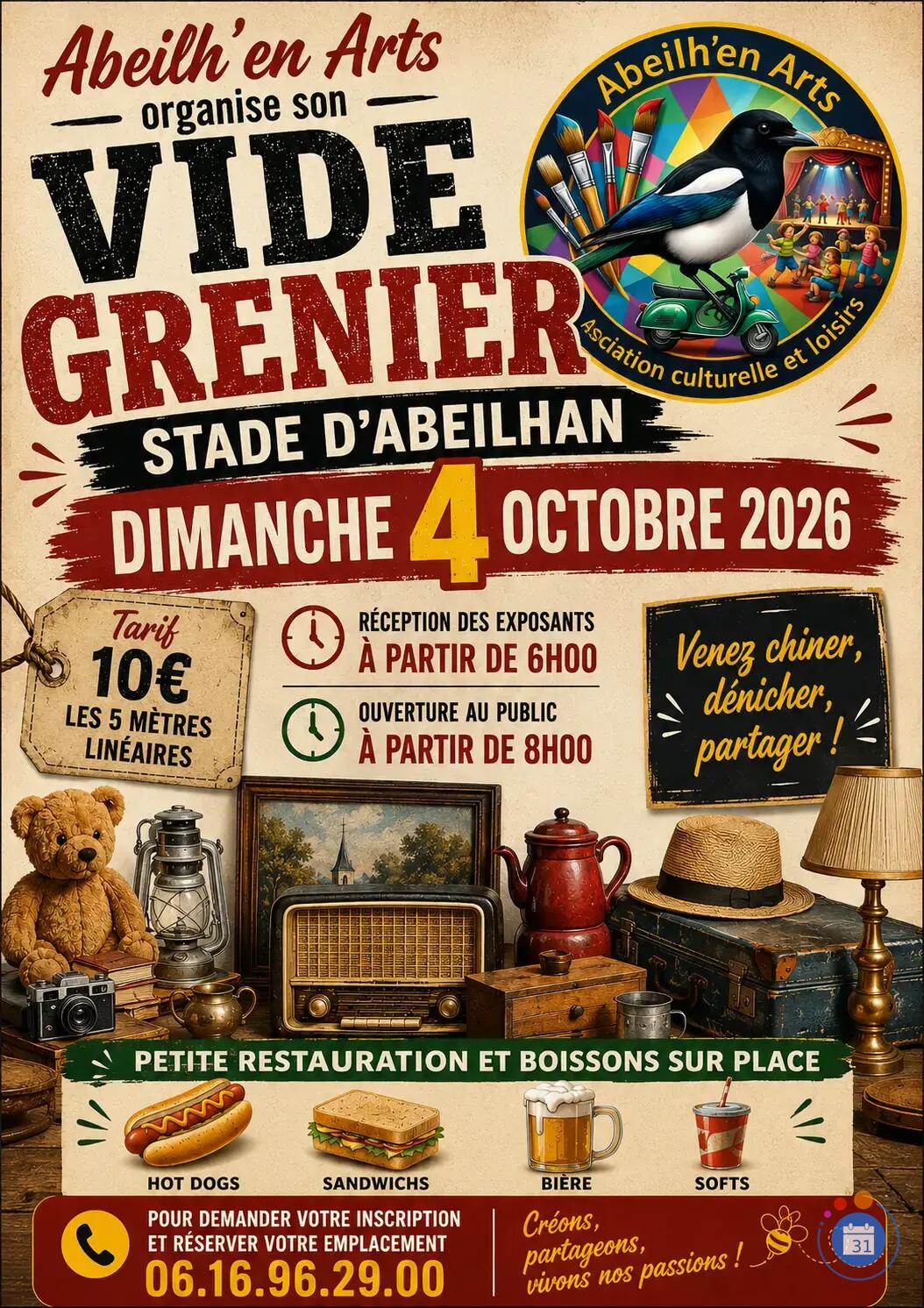 Image Vide grenier Abeilh'en Arts (photo 1)