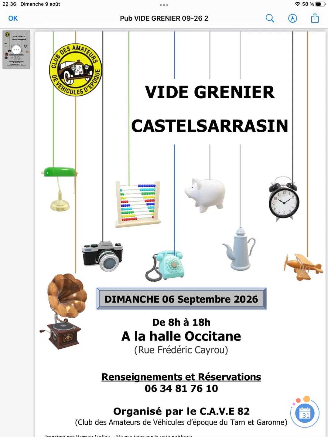 Image Vide grenier du CAVE 82 (photo 1)