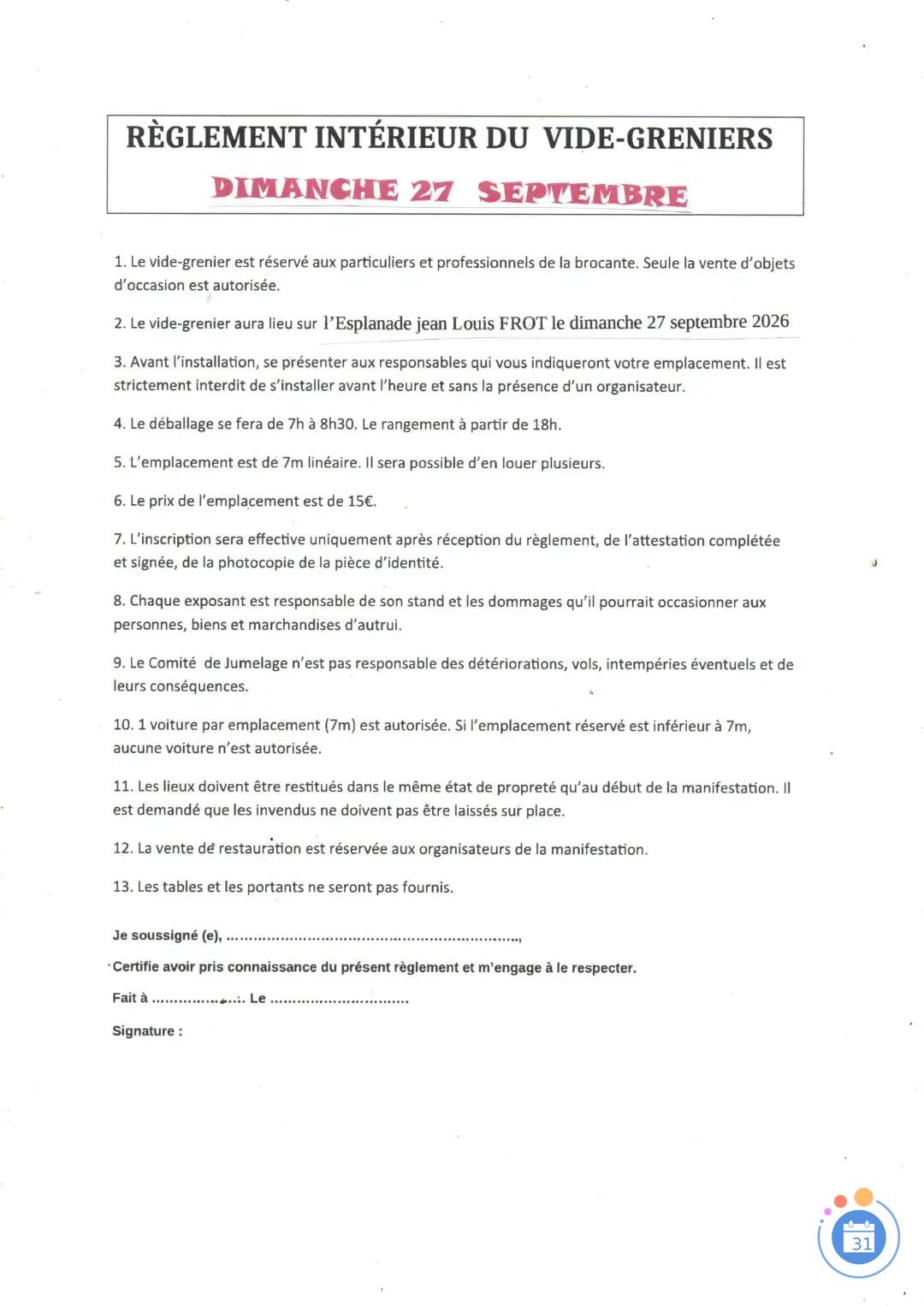 Image GRAND VIDE -GRENIERS DU COMITE de JUMELAGE de ROCHEFORT (photo 1)
