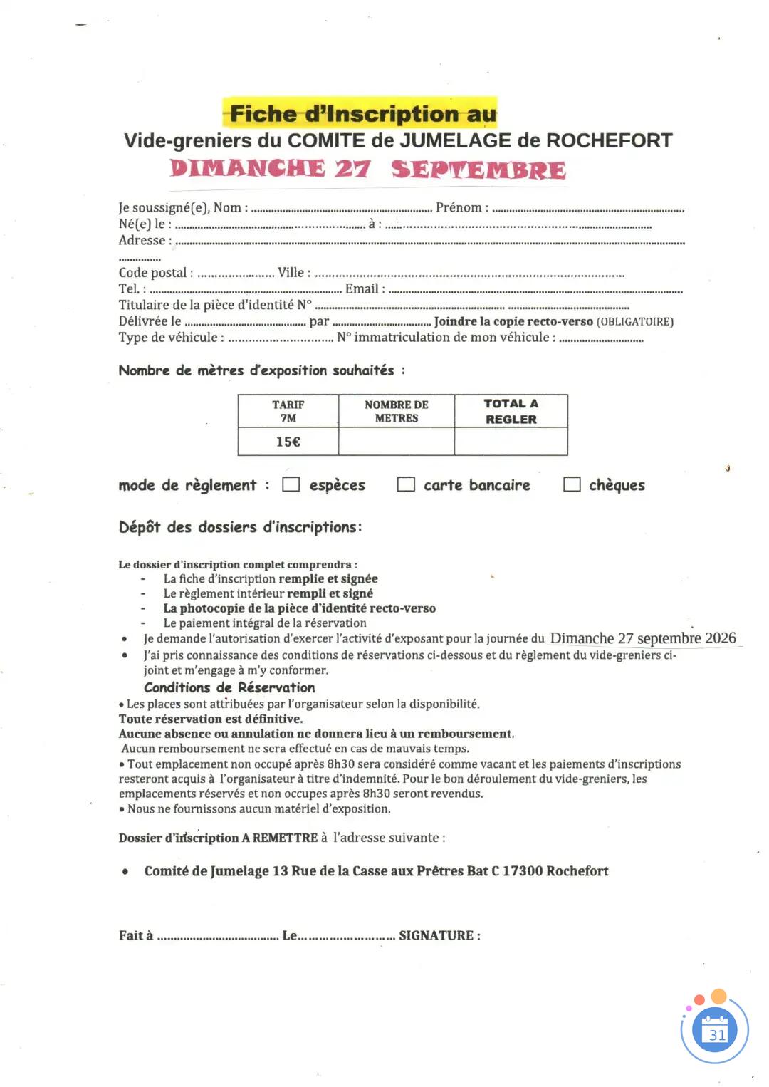Image GRAND VIDE -GRENIERS DU COMITE de JUMELAGE de ROCHEFORT (photo 2)