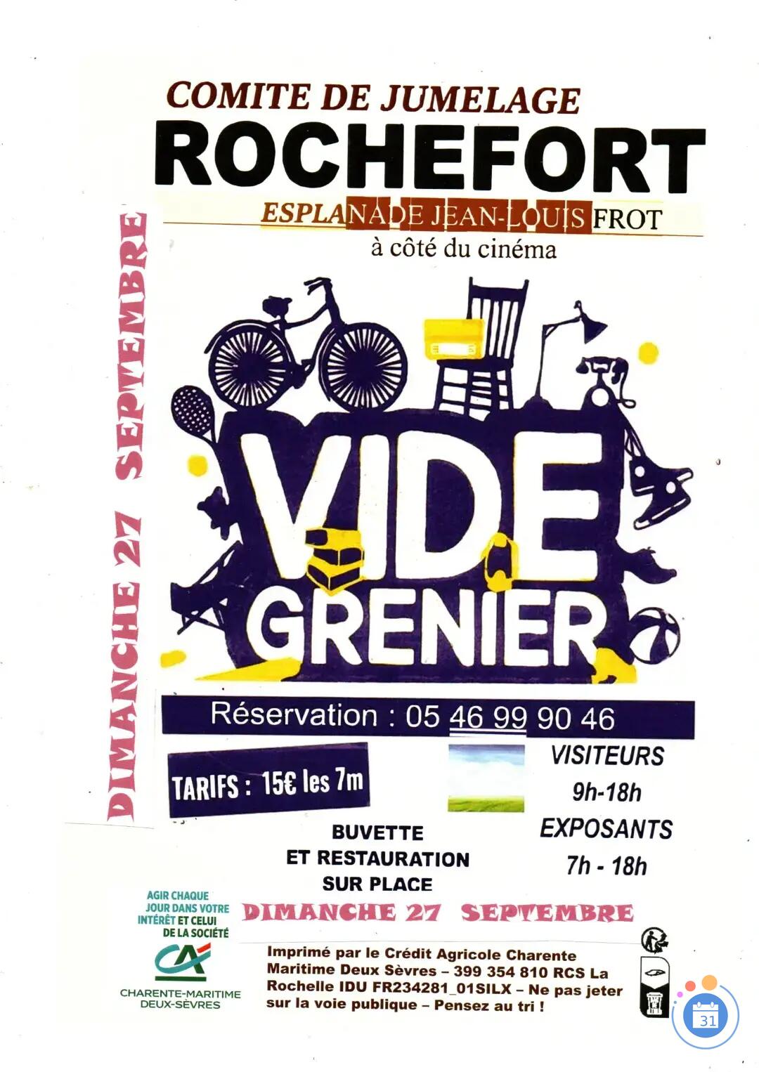 Image GRAND VIDE -GRENIERS DU COMITE de JUMELAGE de ROCHEFORT (photo 3)