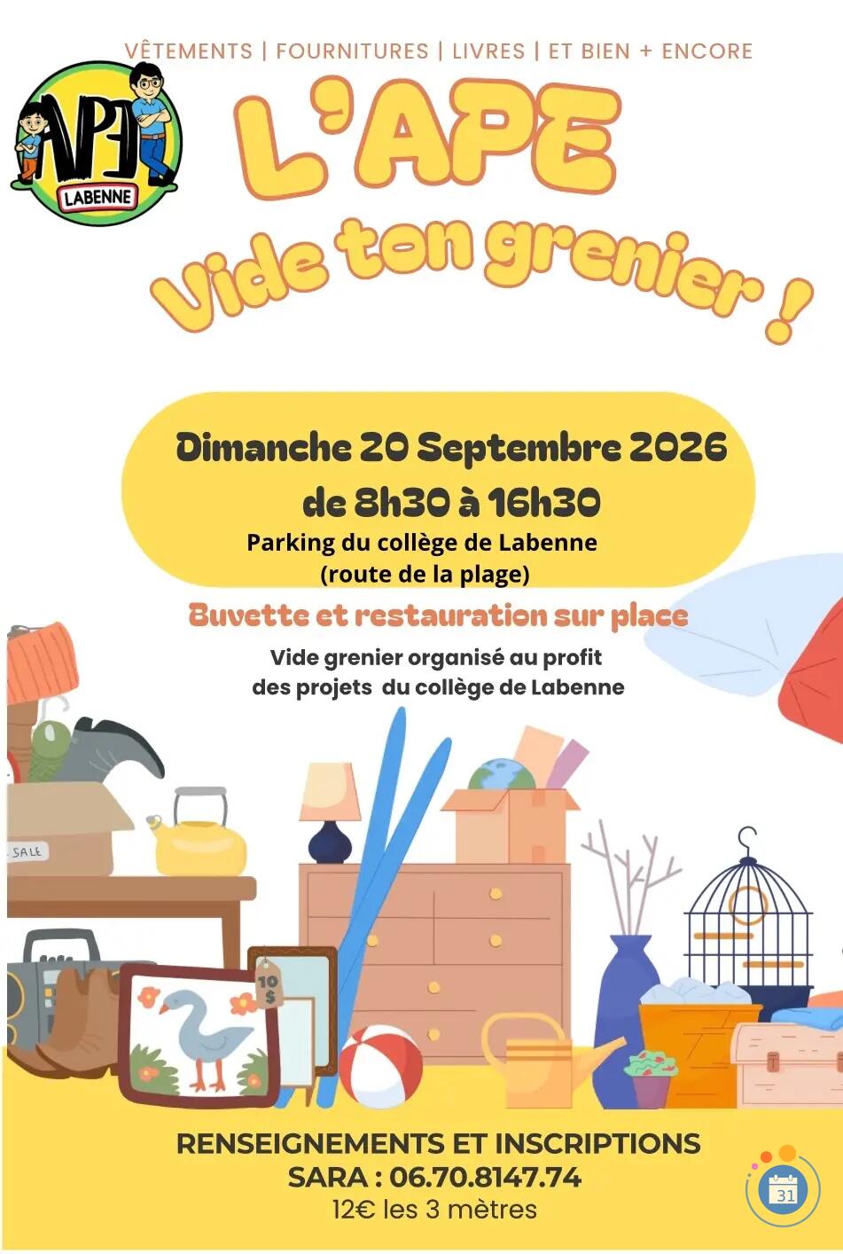 Image L’APE de Labenne vide ton grenier ! (photo 1)