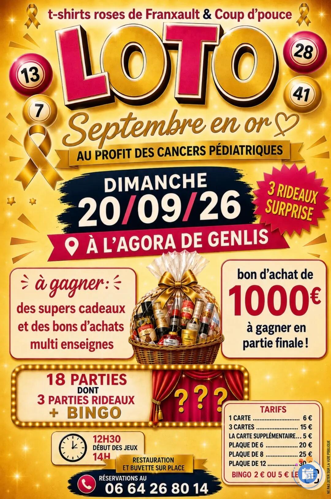 Image SUPER LOTO SEPTEMBRE EN OR (photo 1)