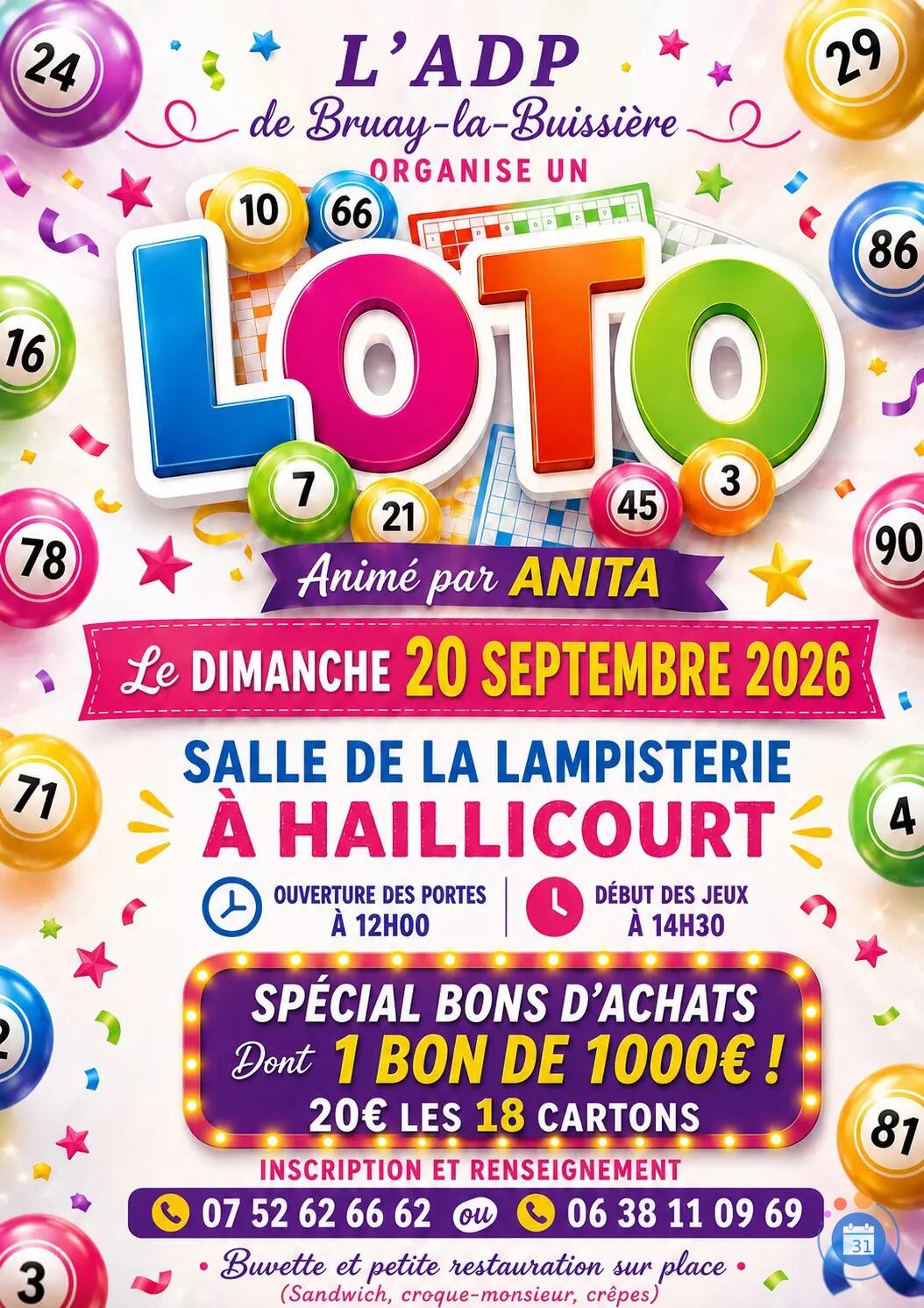Image LOTO spécial bons d’achats dont 1 bon de 1000€ (photo 1)