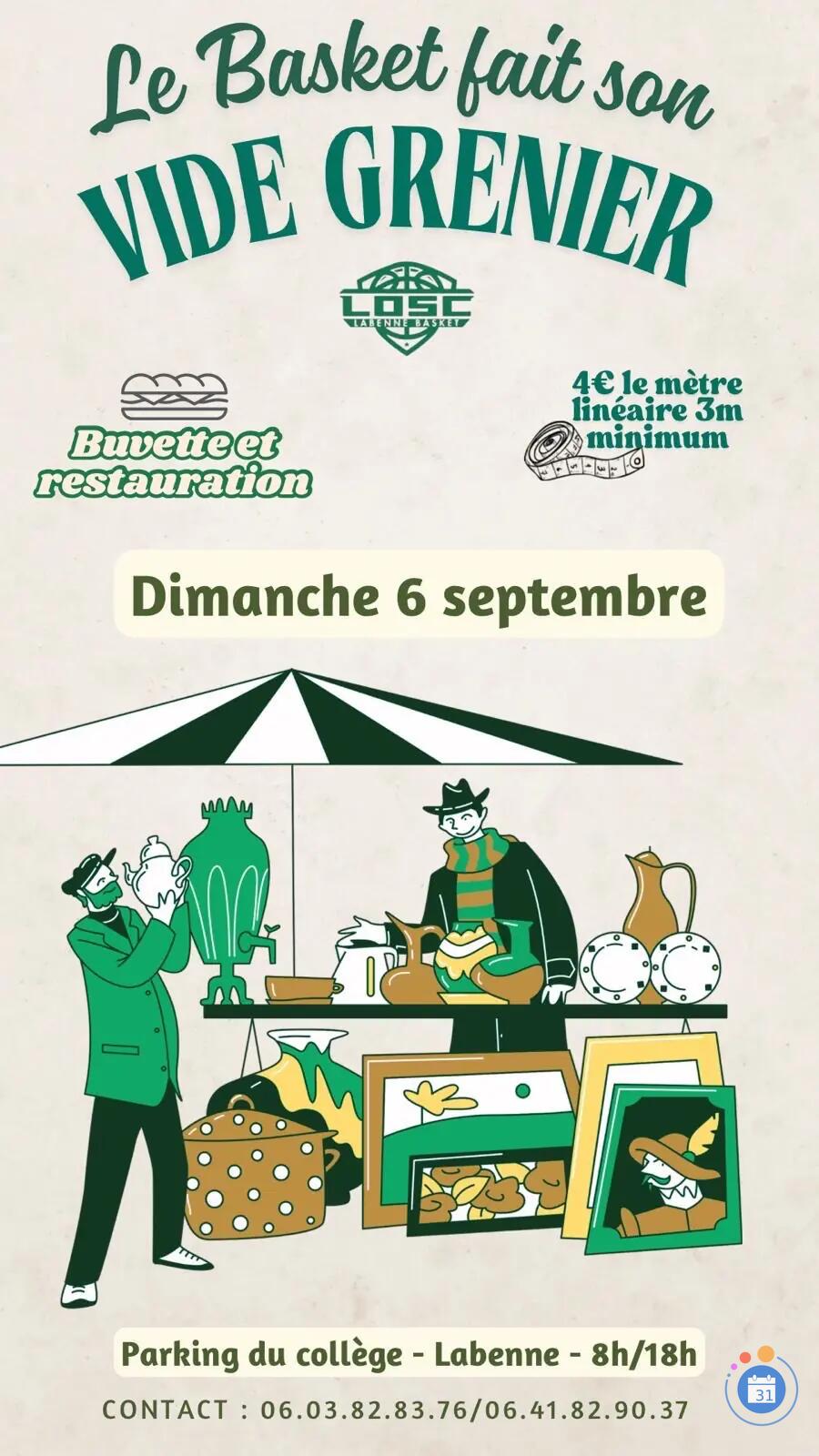 Image LE BASKET DE LABENNE FAIT SON VIDE GRENIER (photo 1)