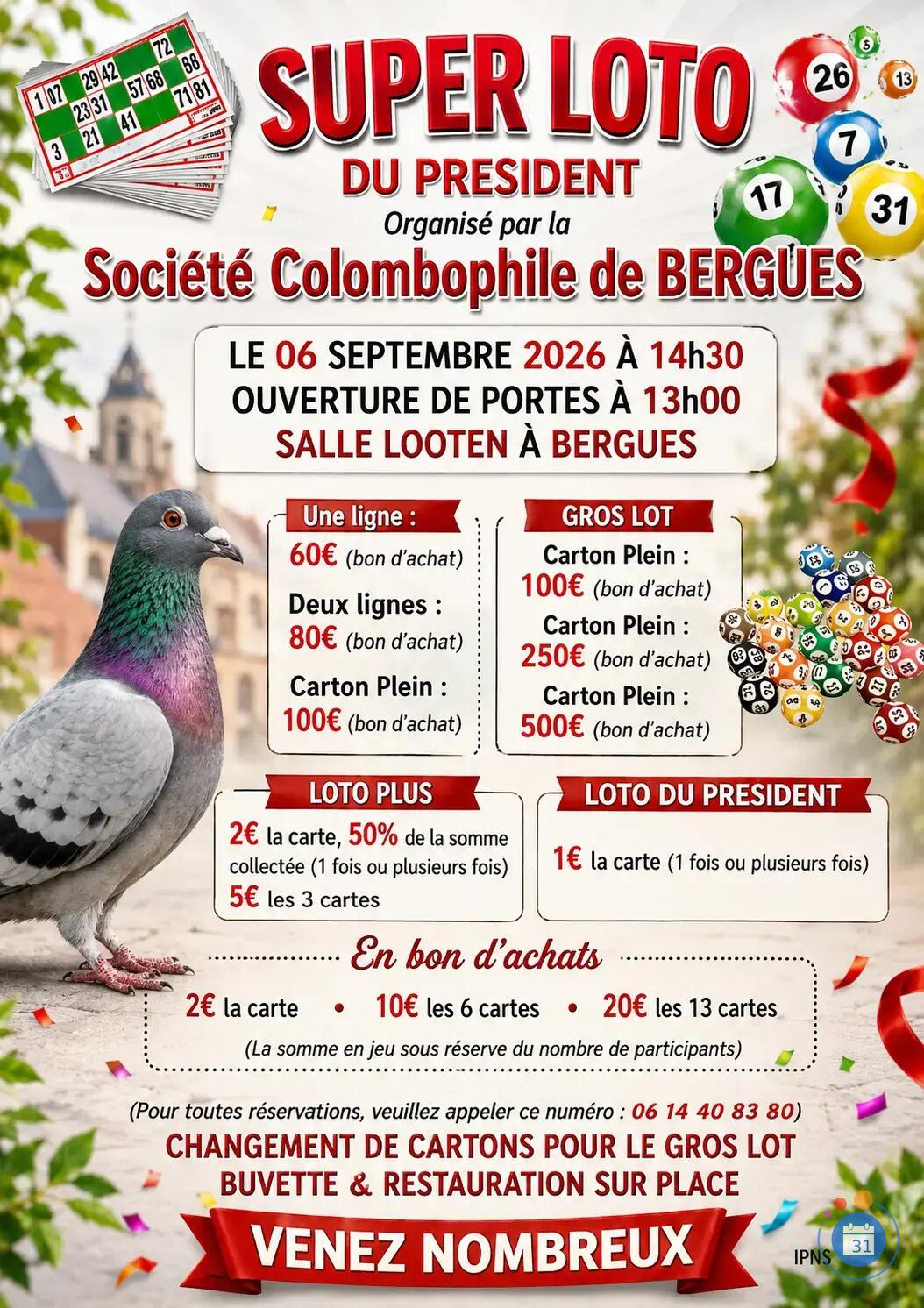 Image super loto du président société colombophile de Bergues (photo 1)