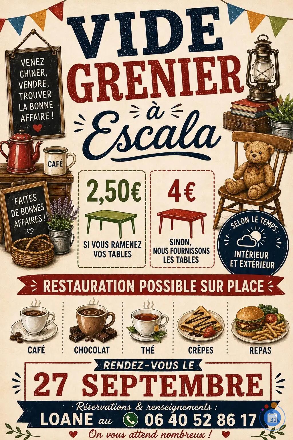 Image Vide grenier Escala (photo 1)