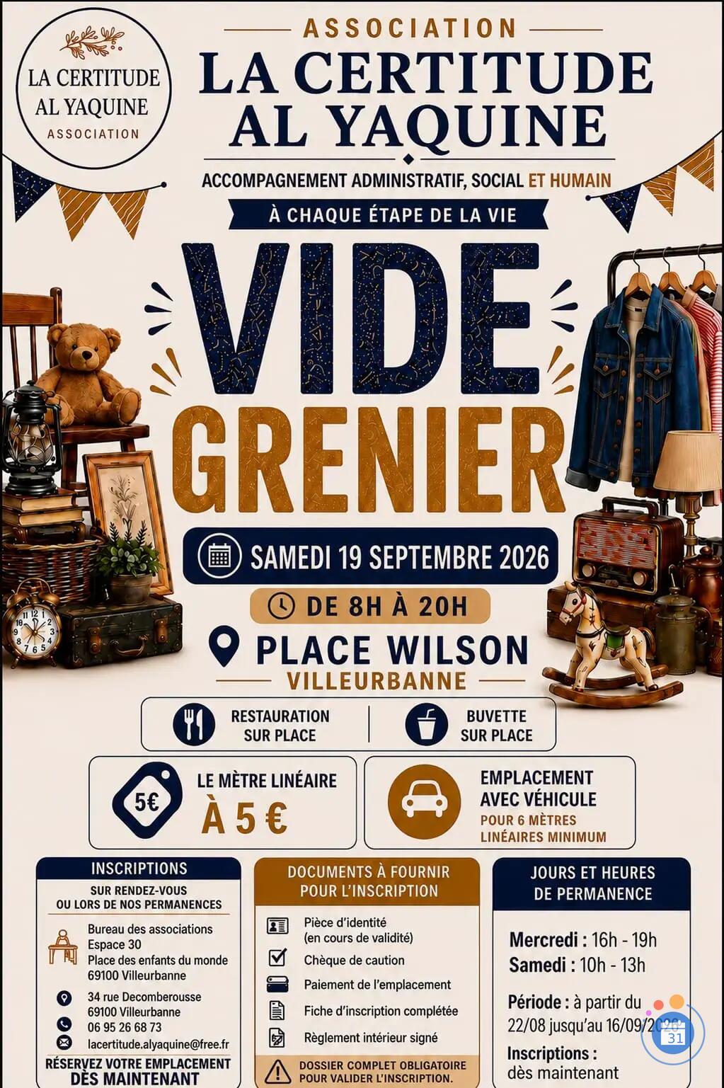 Image Vide grenier association La Certitude Al Yaquine (photo 1)